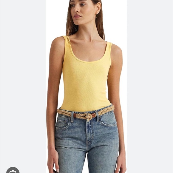 Ralph Lauren Sunny Yellow Tank Top Large - Picture 1 of 8